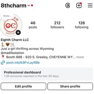 INSTAGRAM ACCOUNT @8thCharm
